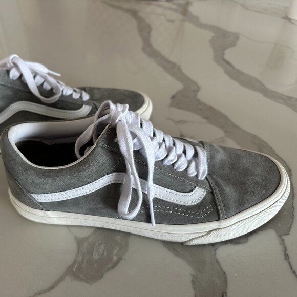 Vans Old Skool Gray Suede Unisex Shoes - M 6.5 W 8 Excellent Condition - Picture 5 of 8
